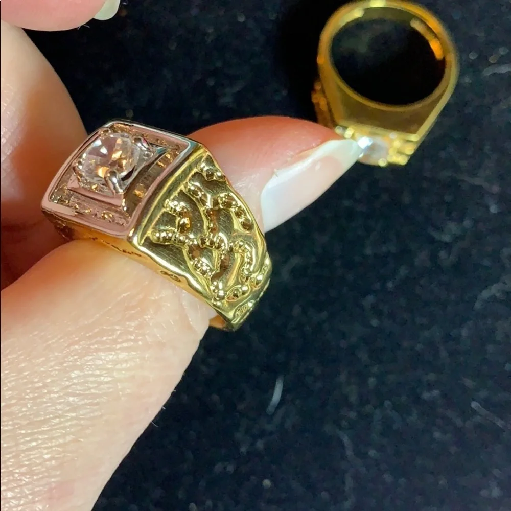 Costume CZ Golden Color Statement Rings - WOW!!!!